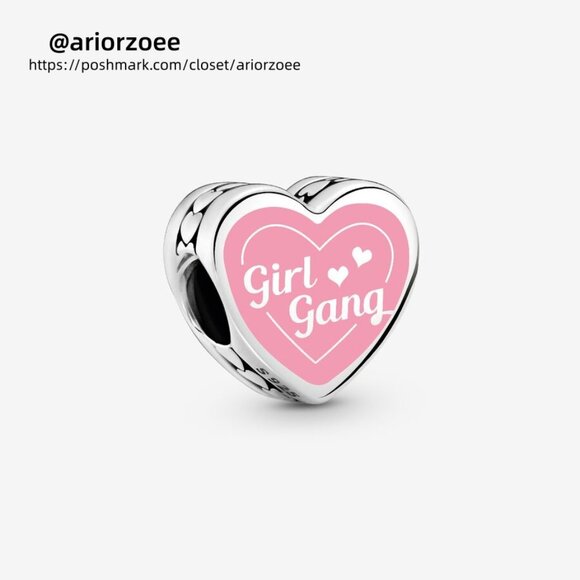 Pandora Engravable Girl Gang Heart Charm|Pendant - Picture 1 of 2